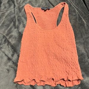 American eagle burgundy cropped tank top